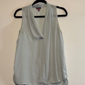 Vince Camuto Sleeveless Light Gray Blouse
